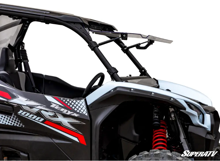 KAWASAKI KRX FLIP UP WINDSHIELD - Scratch Resistant Poly Carbonate