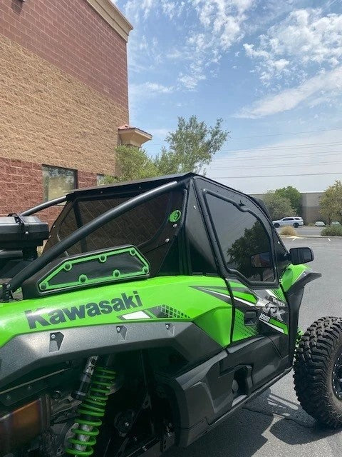 Kawasaki KRX Upper Doors Kit – Safety Glass & Aluminum Frame