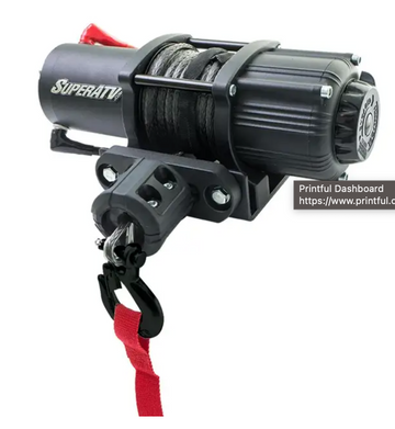 Super ATV 4500 lb WINCH WITH WIRELESS REMOTE & SYNTHETIC ROPE