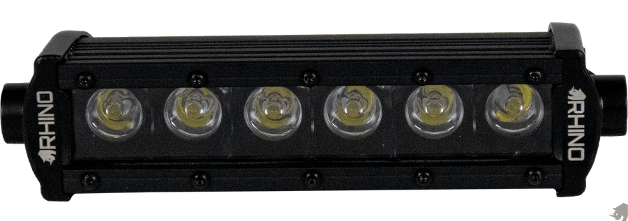 RHINO LIGHTS 6 inch to 50 inch BLACKED OUT SINGLE ROW 3D CREE LED LIGHT BAR: FLOOD BEAM