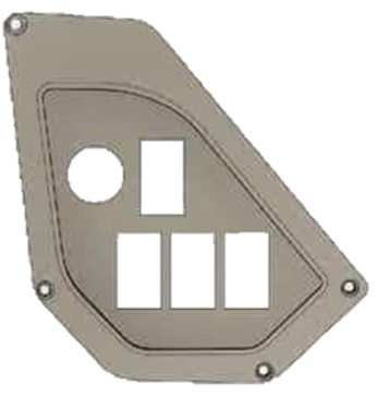 Kawasaki Teryx Center Console Switch Panel - 4 Switch 1 Gauge
