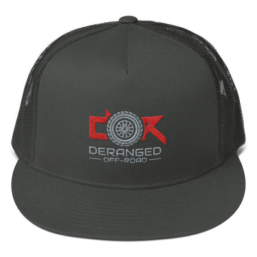 Mesh Back Snapback Hat - Deranged Off-Road Logo